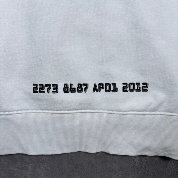 AAPE Universe Crewneck Sweater White Red Logo Size M - Picture 4 of 13